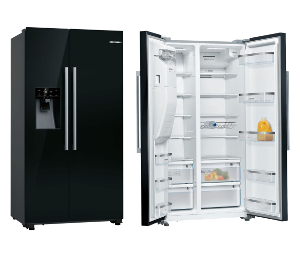 Lodówka Bosch KAD93ABEP Side by Side PerfectFit No Frost 178,7cm Czarna Dystrybutor Kostkarka 562L - 1224629 - zdjęcie